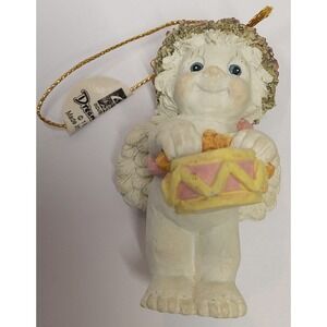 Vintage 1994 Dreamsicle Collectible Christmas Ornament "Cherub Playing Drum"